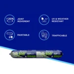 Selleys 650FC Adhesive Sealant Grey Sausage - 600mL for durable and reliable bonding