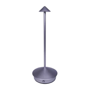 Cordless LED Bedside Lamp Silver - Modern Design