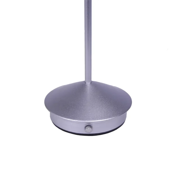 Cordless LED Bedside Lamp Silver - Touch Sensitive Controls