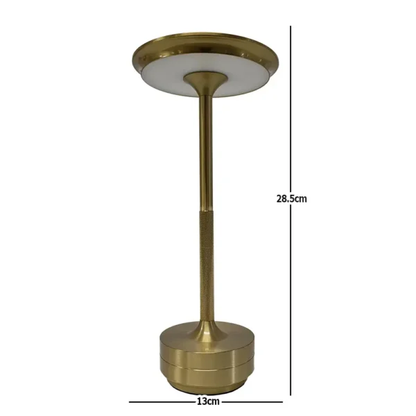 Gold LED Rechargeable Table Lamp – Modern cordless lighting from Pestrol Australia, ideal for home, office, or outdoor settings with energy-efficient LED.