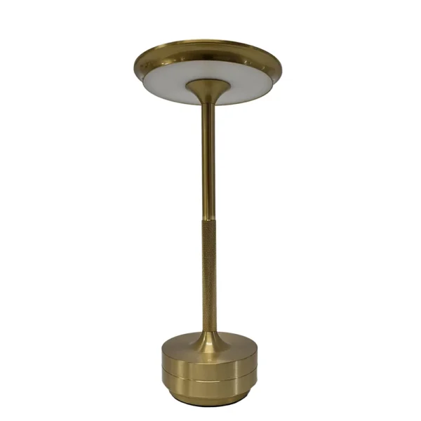 Gold Table Lamp LED Rechargeable – Stylish & portable lighting solution from Pestrol Australia, perfect for indoor & outdoor use with long-lasting battery.
