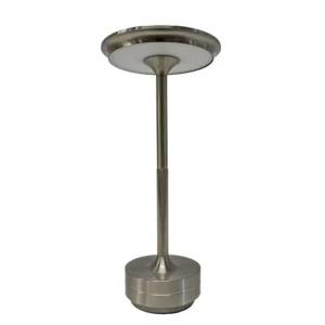 Silver Table Lamp LED Rechargeable – Stylish cordless lighting with energy-efficient LED for any space.