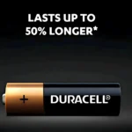 Duracell CopperTop AAA Alkaline Batteries 20 pack with product branding and details.