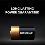Duracell Coppertop D Alkaline Batteries 2 pack with product branding and details.