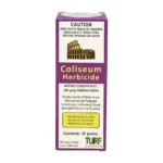 Front view of Coliseum Herbicide 25g packaging - herbicide for selective post-emergent weed control in turf.