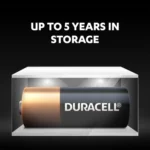 Duracell Specialty A23/MN21 Alkaline Battery with text Up To Five Years in Storage