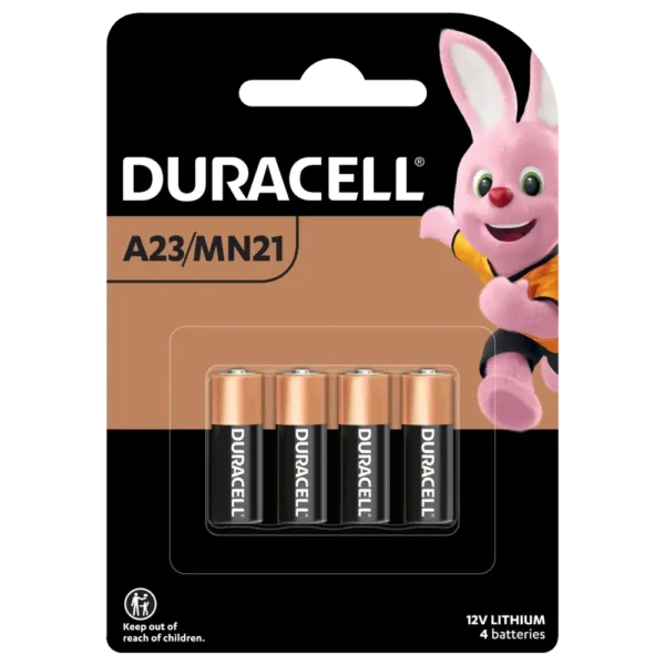 Duracell Specialty A23/MN21 Alkaline Battery 4 Pack in packaging