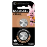 Duracell Specialty 2016 Coin Battery 2 Pack in packaging highlighting child safety features.