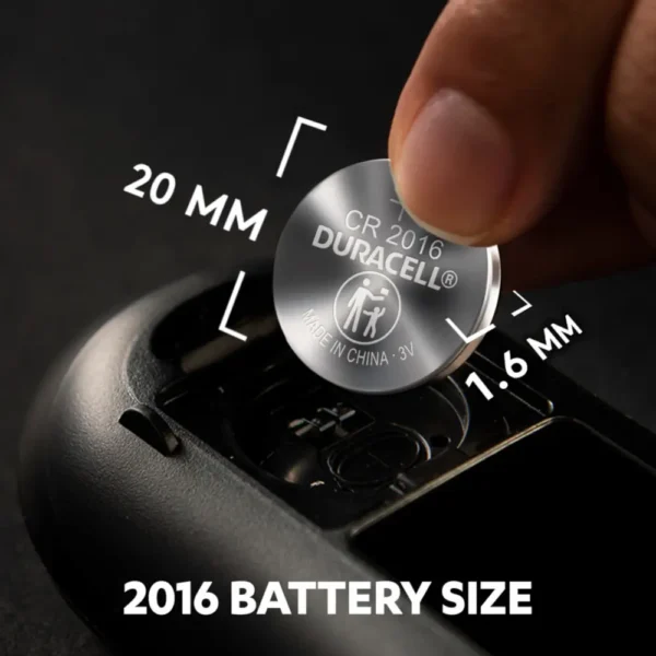 Duracell Specialty 2016 Coin Battery 2 Pack measurements - 20mm diameter x 1.6mm width