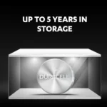 Duracell Specialty A76/LR44 Alkaline Coin Battery 4 Pack with text Up to 5 Years in Storage