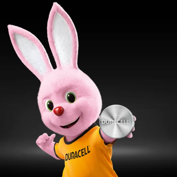 Duracell Specialty A76/LR44 Alkaline Coin Battery presented by The Duracell Bunny mascot
