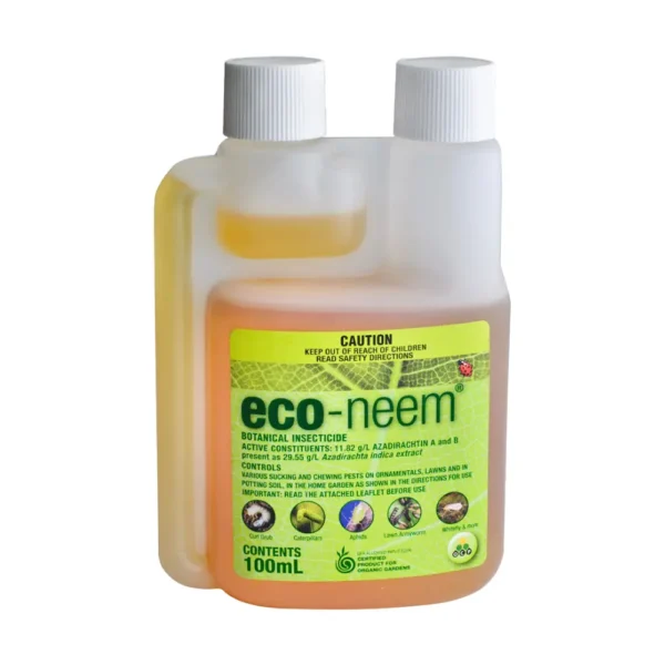 Eco-Neem Concentrate 100mL bottle on white background.