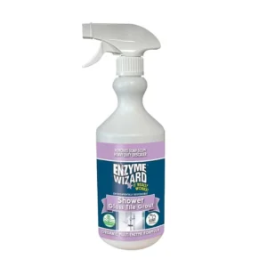 Enzyme Wizard Shower Tile Grout Cleaner 750mL spray bottle for cleaning bathroom tiles, grout, and glass surfaces