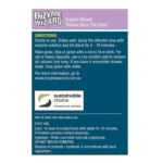 Enzyme Wizard Shower Tile Grout Cleaner label with usage directions, eco-friendly certification, and first aid information.