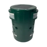 Side view of Pestrol 360 Elite Solar Animal Bird Repeller with solar panel and motion sensor for outdoor pest control