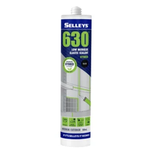 Selleys 630 Low Modulus Elastic Sealant Black 300ml tube front view on white background