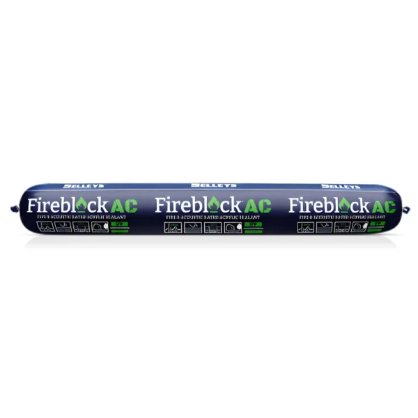 Selleys Fireblock AC Acrylic Fire Sealant 600ml sausage pack front view on white background