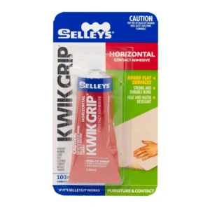 Selleys Kwik Grip Horizontal Contact Adhesive 100ml tube in packaging displayed on a white background.