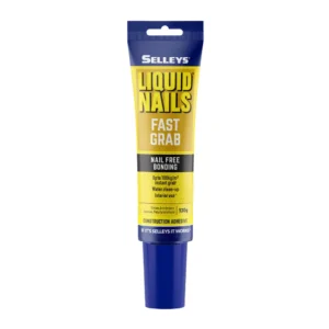Selleys Liquid Nails Fast Grab 130g adhesive tube standing upright on a white background - front view.