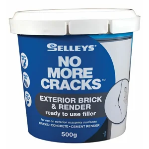 Selleys No More Cracks Exterior Brick & Render Filler 500g tub – front view on white background