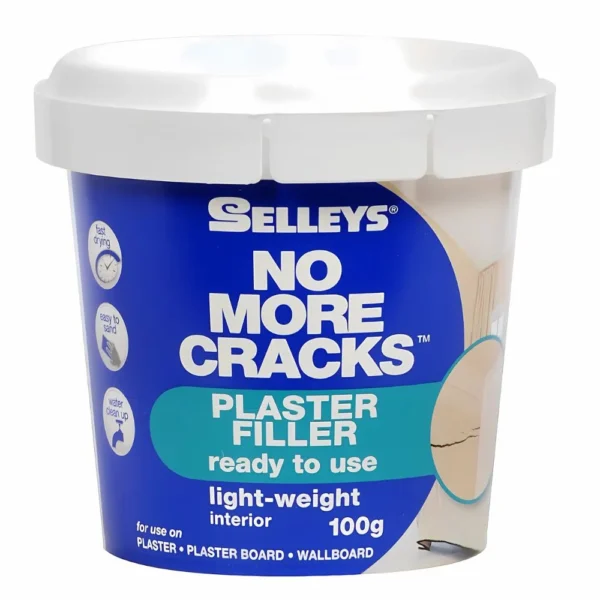 Selleys No More Cracks Plaster Filler 100g tube – front view on white background