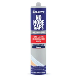 Front view of Selleys No More Gaps Dulux Tranquil Retreat 450g on white background