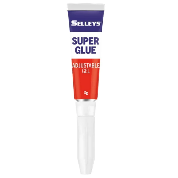 Selleys Super Glue Adjustable Gel 3g tube only on white background