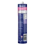 Selleys Wet Area Silicone Sealant Matt White 420g tube on white background