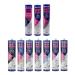 Selleys 420g silicone sealant for wet areas, shown in matt white on white background
