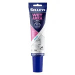 Selleys Wet Area Silicone Sealant White 90ml tube – front view on white background
