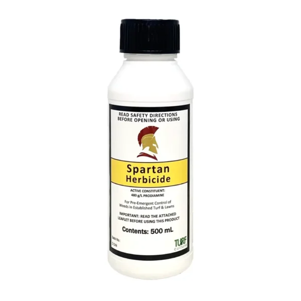 Spartan Pre-Emergent Herbicide 500mL bottle showing front label - for effective weed prevention