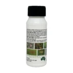 Back label of Tribeca Fungicide 250mL showing application instructions, safety information, and product details for turf disease control.