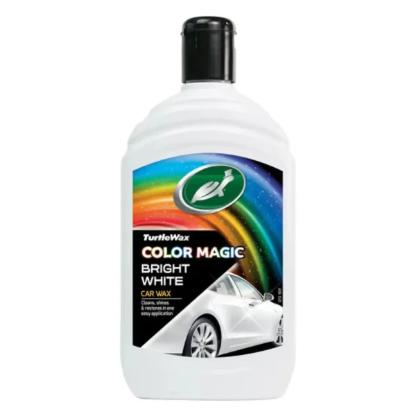 Front view of Turtle Wax Color Magic Bright White Wax FG52712 500ml bottle on white background
