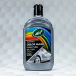 Turtle Wax Color Magic Prestige Silver Wax FG52710 500ml front label on a patterned grey background.