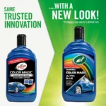Turtle Wax Color Magic Ultra Blue Wax FG52709 500ml new and old packaging side by side for blue cars.