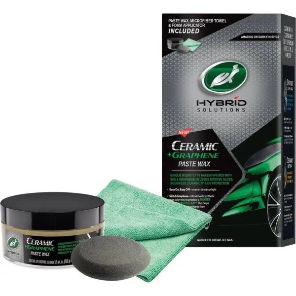 Front of Turtle Wax Hybrid Solutions Ceramic Graphene Paste Wax Kit on white background