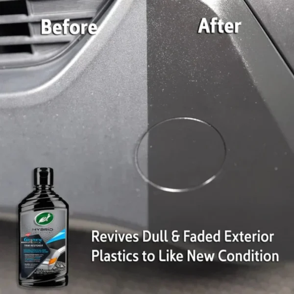 Turtle Wax Quick & Easy Inside & Out Car Protectant 680ml showing usage directions and surface details on white background