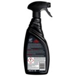 Back of Turtle Wax Hybrid Solutions Pro All Wheel Cleaner & Iron Remover 680ml bottle with directions and safety info on white background