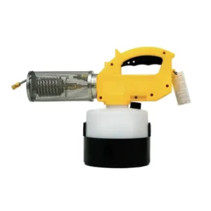 Side view of VectorFog BY200 Handheld Mini Thermal Fogger with tank for insect and pest control fogging solutions.