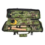 Pestrol Fire Fighting Tool Set 6 Pieces open camouflage carry bag with fire fighting hand tools visible.