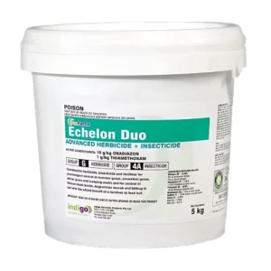 Front view of Indigo Echelon Duo Herbicide Insecticide & Fertiliser 5kg bag