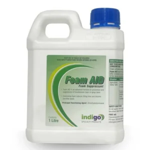 Indigo Foam Aid Antitranspirant Foam Suppressant 1L front view on white background