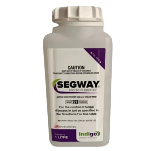 Indigo ISP Segway 400SC Fungicide 1L front label on white background