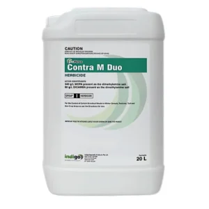 Front view of Indigo ProForce Contra M Duo Herbicide 20L drum
