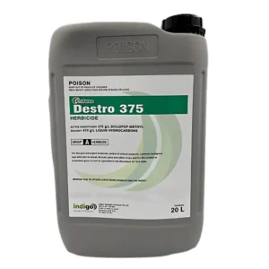 Front view of Indigo ProForce Destro Herbicide 20L container