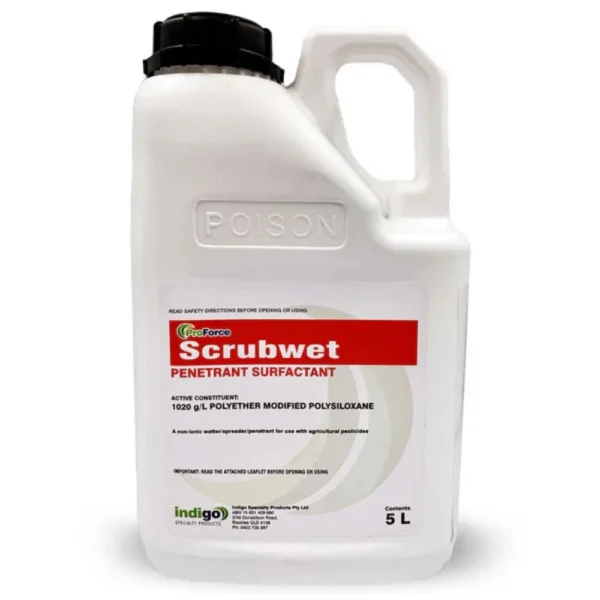 Indigo ProForce Scrubwet Penetrant Surfactant 5L front label on white background