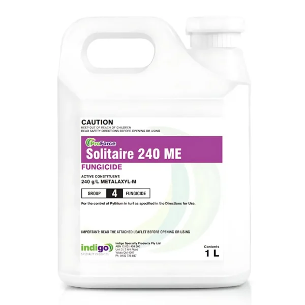 Indigo ProForce Solitaire 240ME Fungicide 1L front label on white background