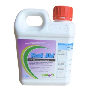 Indigo Tank Aid 1L front label view on white background