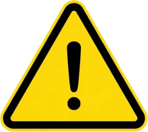 Triangle Yellow Danger Sign Yellow triangle warning sign with black exclamation mark symbol.