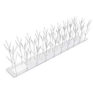 Thorny Devil Bird Spikes clear UV-stabilised bird deterrent spikes with Double Trident design